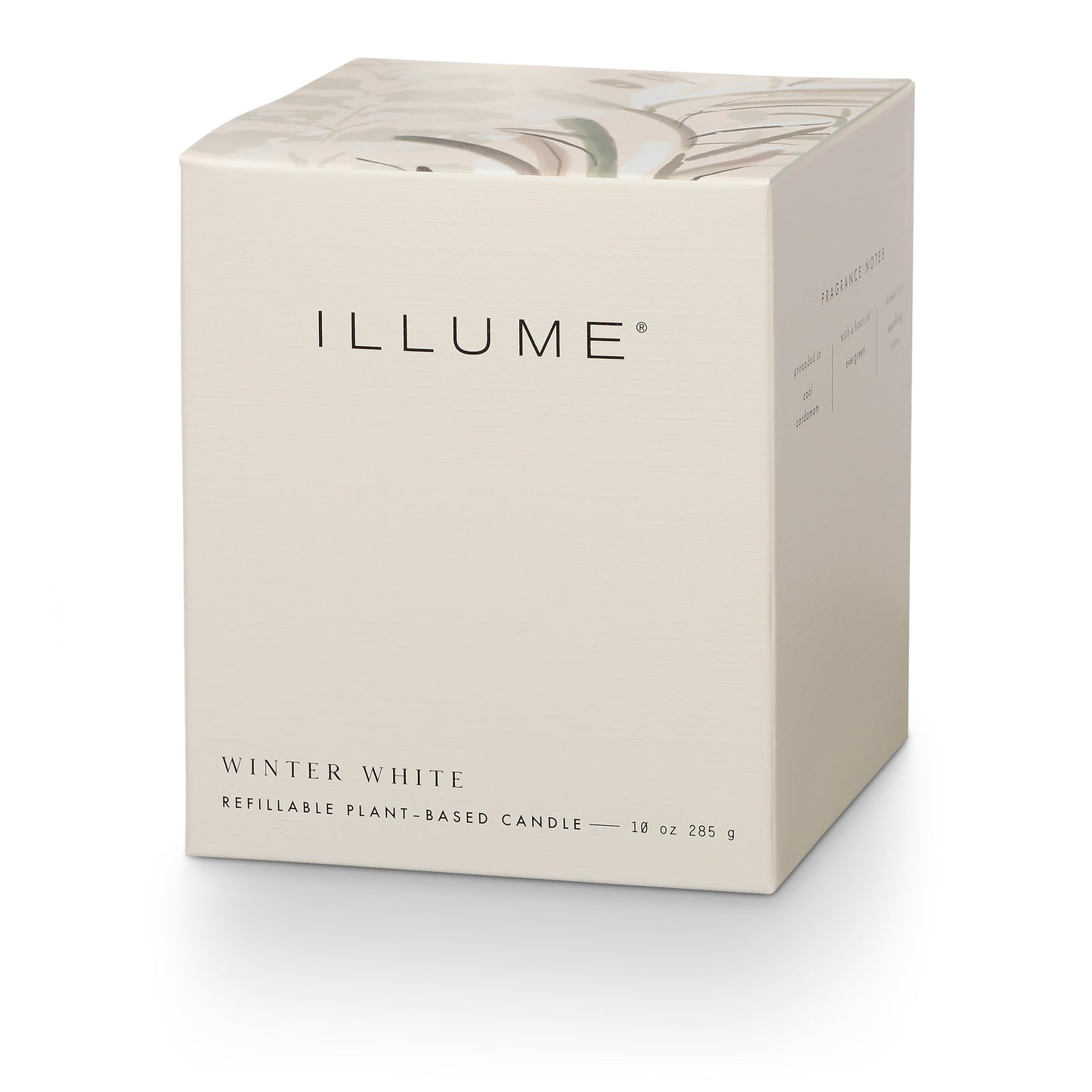 Illume Refillable Boxed Glass Candle, Winter White