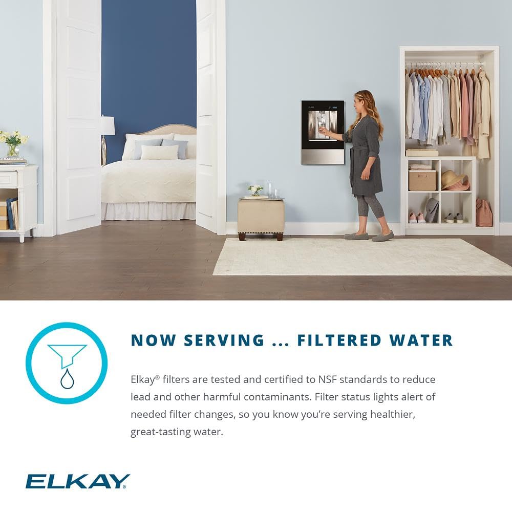 Elkay ezH2O Liv Built-in Filtered Water Dispenser, Non-refrigerated, Aspen White