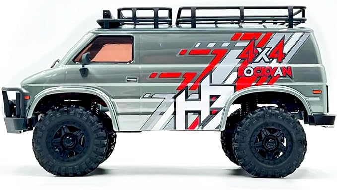 HOBBYPLUS CR18P EVO 2 RockVan RC Crawler - 1/18 Scale Mini RC Crawler with Two-Speed Transmission All-Metal Gears Evolved EVO Platform Ready-to-Run Distinctive Styling
