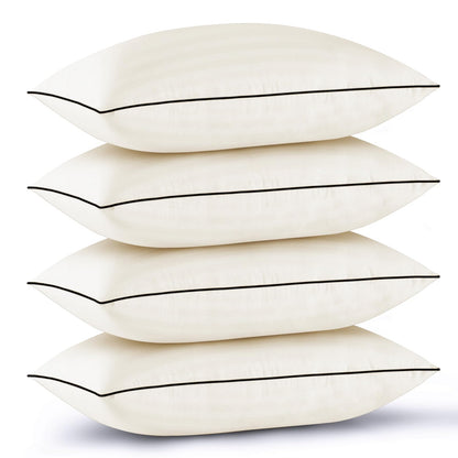 GOHOME Pillows King Size Set of 4 - Bed Pillows for Sleeping 4 Pack, Cooling Supportive Hotel Pillows with Premium Soft Down Alternative Fill for Side Stomach and Back Sleepers