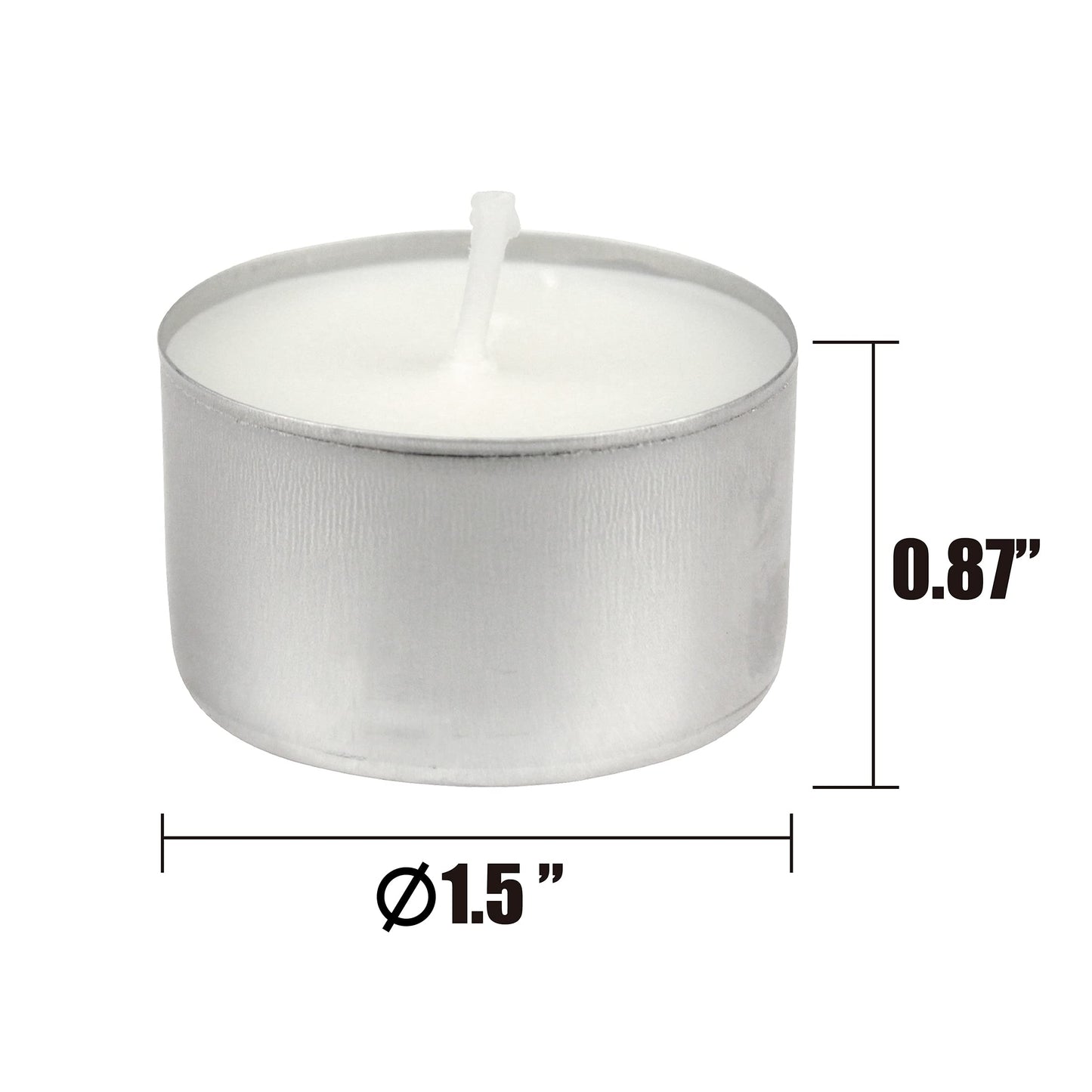 Stonebriar 300 Pack Unscented 8 Hour Extended Burn Time Tea Light Candles