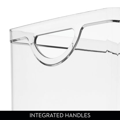 iDesign Stackable Clear Plastic Extra Long Storage Bin, 4-Pack