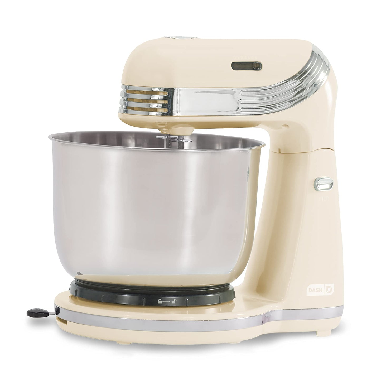 Dash Stand Mixer (Electric Mixer for Everyday Use): 6 Speed Stand Mixer with 3 Quart Stainless Steel Mixing Bowl, Dough Hooks & Mixer Beaters for Dressings, Frosting, Meringues & More - Pink
