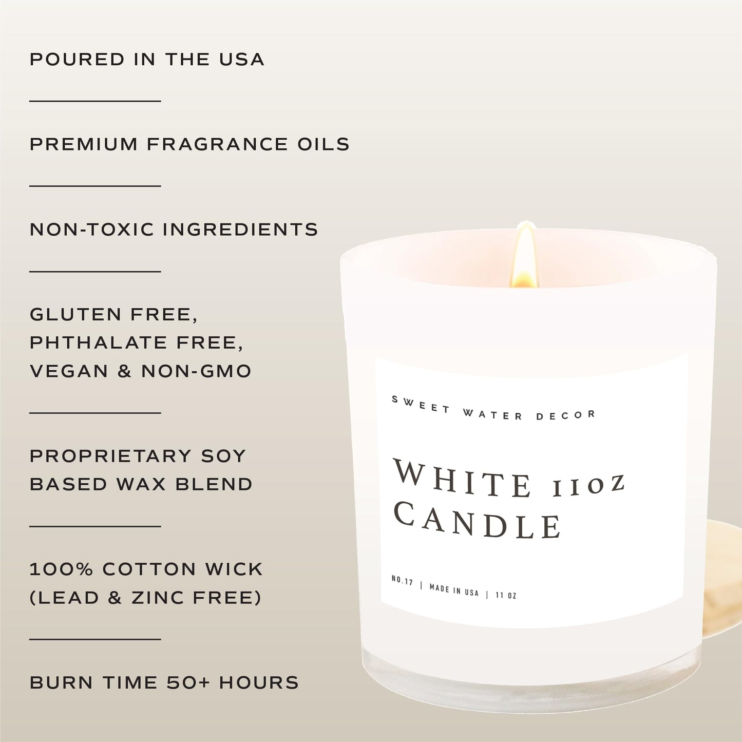 Sweet Water Decor Fraser Fir Candle - Evergreen, Fir, Cedar, and Cypress Winter Holiday Scented Soy Christmas Candles for Home - 11oz White Jar, 50+ Hour Burn Time, Made in the USA