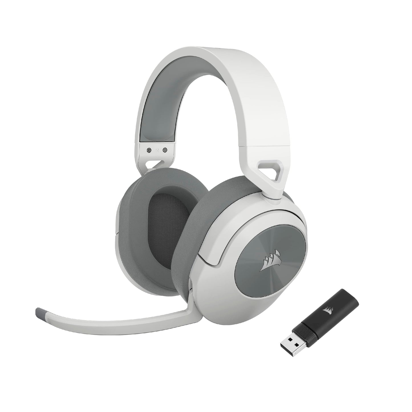 Corsair HS55 Wireless Multiplatform Lightweight Gaming Headset with Bluetooth - Dolby 7.1 Surround Sound - iCUE Compatible - PC, PS5, PS4, Nintendo Switch, Mobile - White