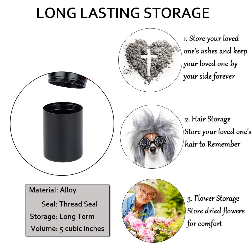 IFOLAINA Small Urn Miniature Crystal Urns Ashes Cremation Keepsake Holder for Ashes Adult Male Human Pet Dog Remember Your Love One Lost
