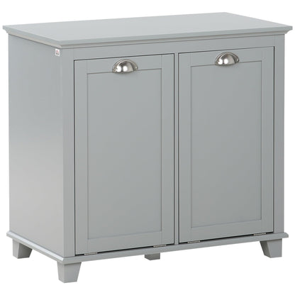 Modern Tilt-Out Laundry Sorter Cabinet, Bathroom Storage Organizer with Two-Compartment Tilt-Out Hamper,for The Kitchen