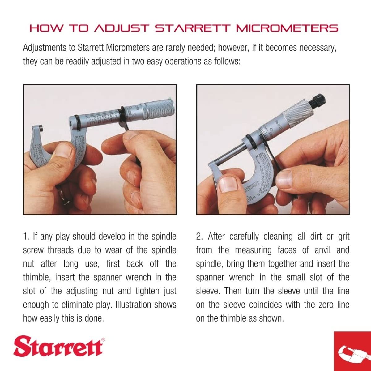 Starrett Interchangeable Anvil Micrometer Set with One-Piece Spindle, Ring-Type Knurled Lock Nut and Satin Chrome Finish - 16-20" Range, 001" Graduation - 224.1ERLZ