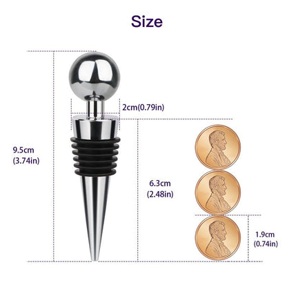 3 Pcs Wine Stopper Bottle Stopper Wine Saver, Yimerlen Silicone Vacuum Wine Bottle Corks, Reusable Wine Stopper Used for Bar, Holiday Party Keep Wine Fresh Suitable for Standard Bottle (Silver)