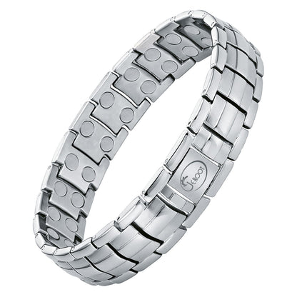 JEROOT Magnetic Bracelets for Men, Pure Titanium Bracelet (3500Gauss Per Magnet), Men's Bracelet Lymphatic Jewelry Gifts