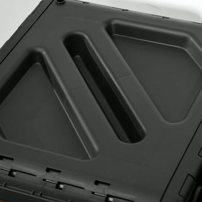Dual Chamber Compost Tumbler Bin, Outdoor Tumbling Composter with 24 Ventilation Openings and Steel Legs, 34.5 Gallon