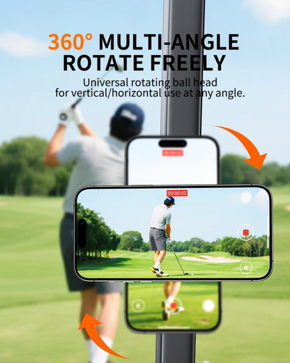 Ultra-Secure Magnetic Golf Cart Phone Mount | Compatible with iPhone 17/16/15/14/13/12 & MagSafe Cases | Universal Fit for EZGO, Club Car, Yamaha Golf Carts | Ideal Golf Accessory Gift for Men & Women