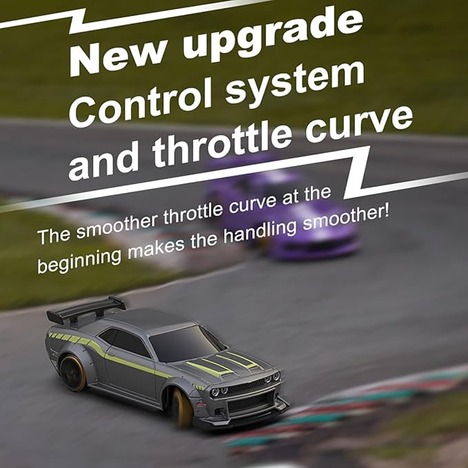 1:76 Turbo Racing Scale Drift RC Car with Gyro Table Racing Remote Control Mini Model Car Full Proportional RTR Kit Toys (C65 Grey)