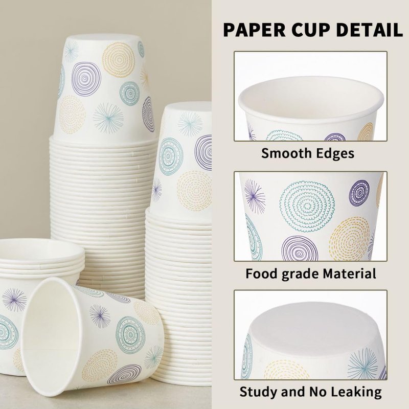 Tamone 300 Pack Halloween Cups 3 oz Bathroom Cups, Small Mouthwash Cups, 3 oz Paper Cups Disposable,3oz Orange Paper Cups for Party, Picnic, BBQ, Travel, Home and Event