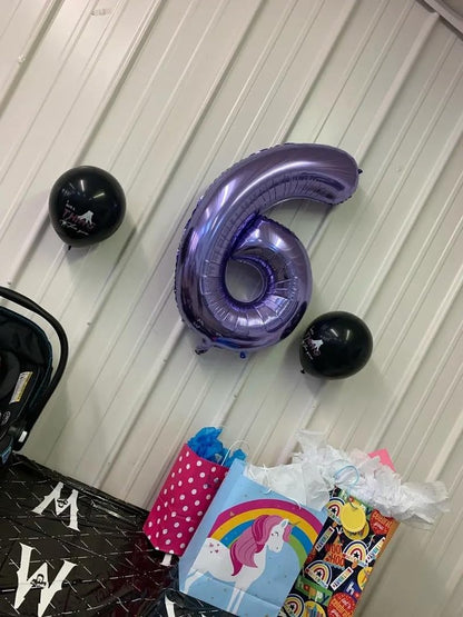 Purple 2 Balloon, Number Balloon 40 Inch, Two Balloon Number Birthday Decorations, Second 2nd Birthday Party Supplies, Number 2 Balloon