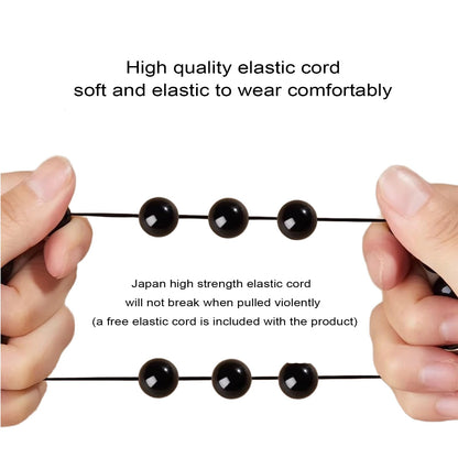 38 Magnetic Therapy Hematite beaded Bracelet For Women And Men Power Gemstone Crystal Unisex Macrame (Hematite, 10, millimeters)
