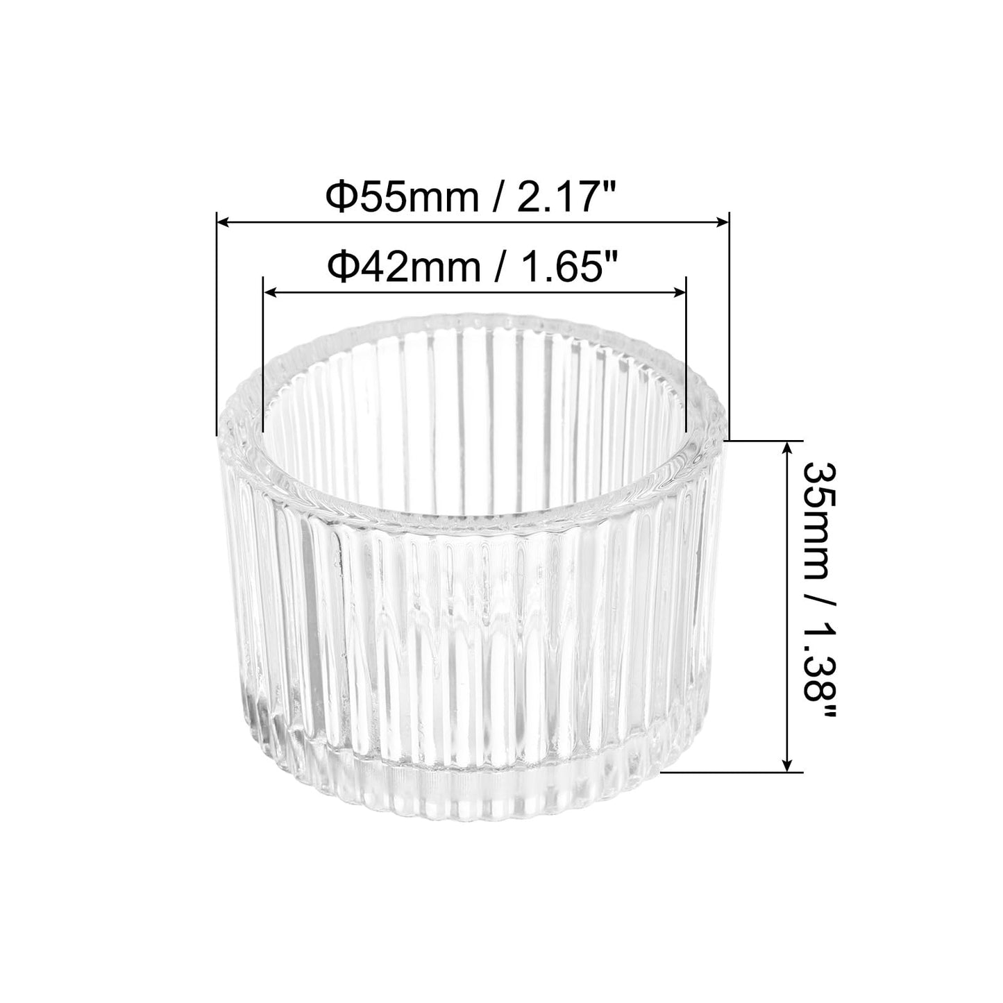 PATIKIL 2 pcs Tealight Candle Holder, Tea Lights Candle Holder Glass Votive Candle Holders Glass Candle Holders for Table Centerpiece Decor Wedding Dinner Party, White