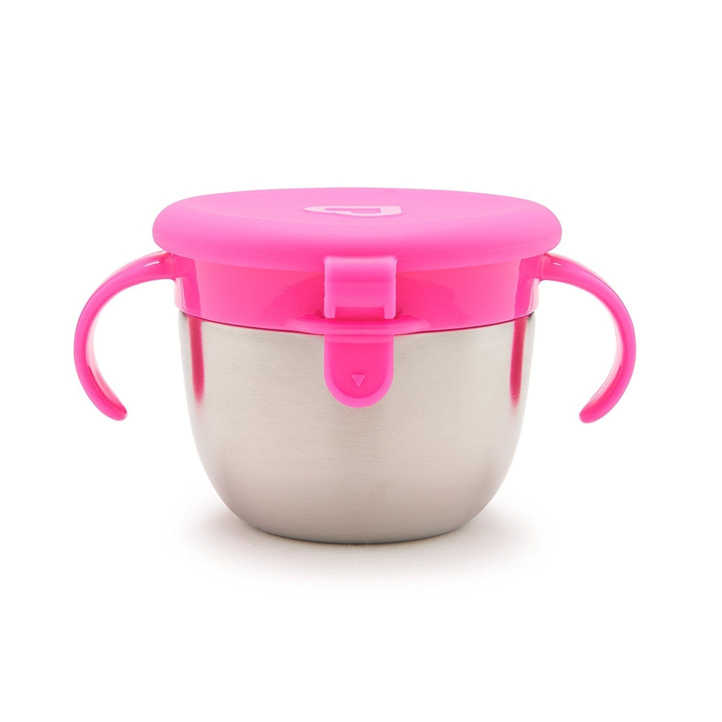 Munchkin® Snack+™ Stainless Steel Snack Catcher Cup with Lid, 9 Ounce, Pink, 1 Pack