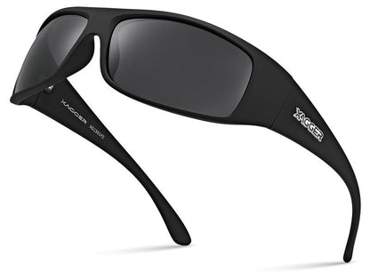 Xagger Sports Polarized Sunglasses for Men Wrap Around TR90 Frame Driving Fishing Running Sun Glasses