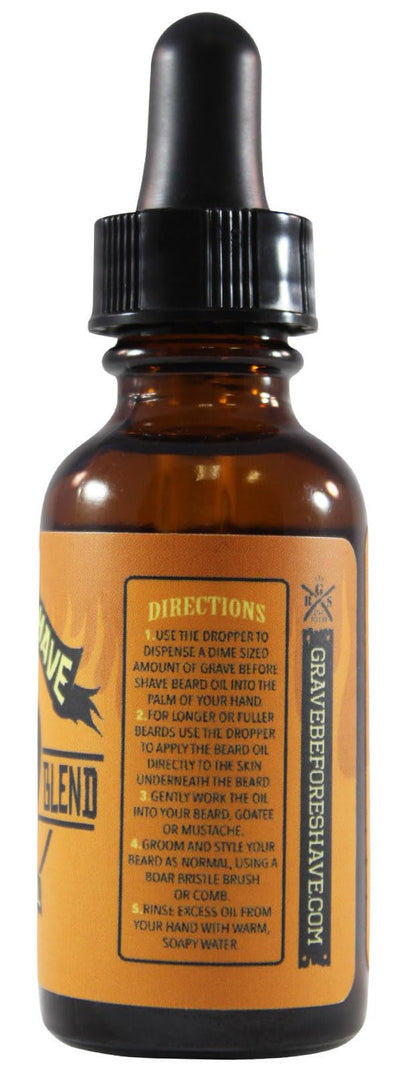 Grave Before Shave Beard Oil (Cigar Blend) 4 oz. Bottle