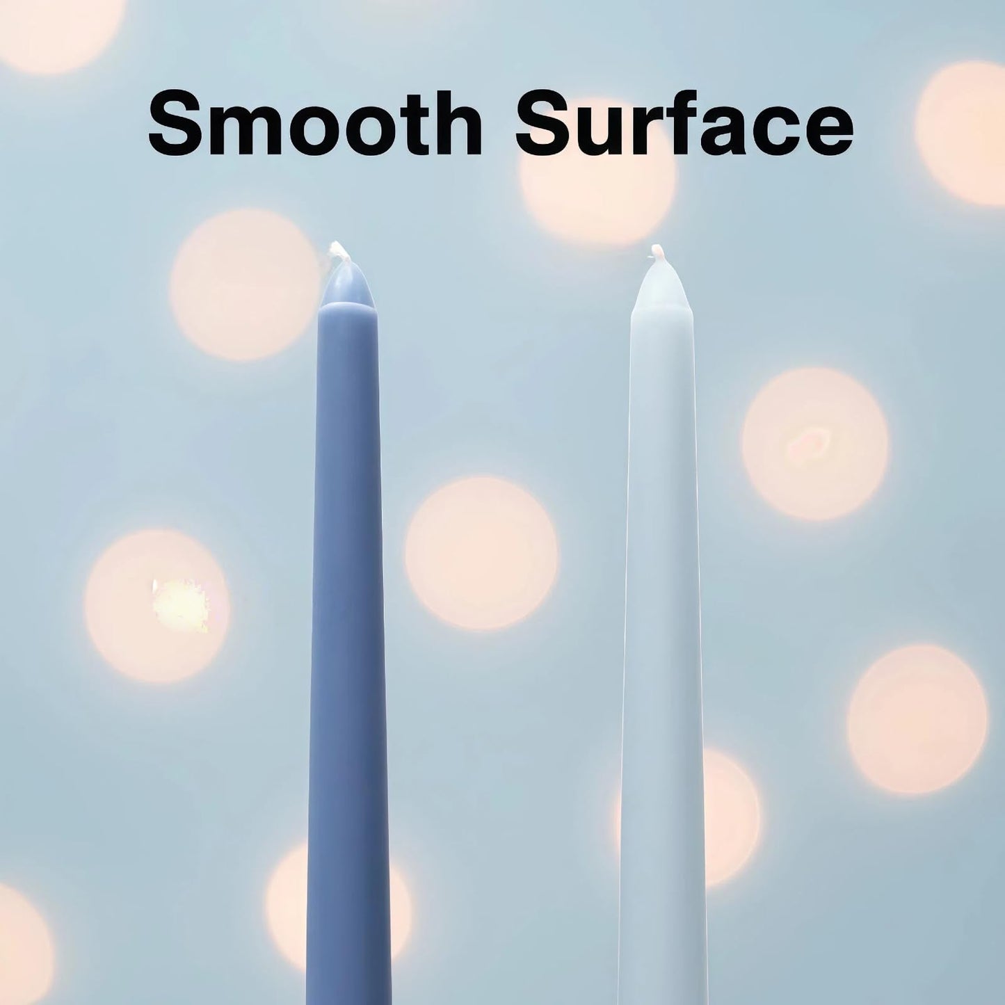 LSXHASGLD 12 Inch Taper Candles, Set of 4, Unscented Smokeless Long Tapered Candle for Wedding Home Decor Christmas (Blue Series, 12in)