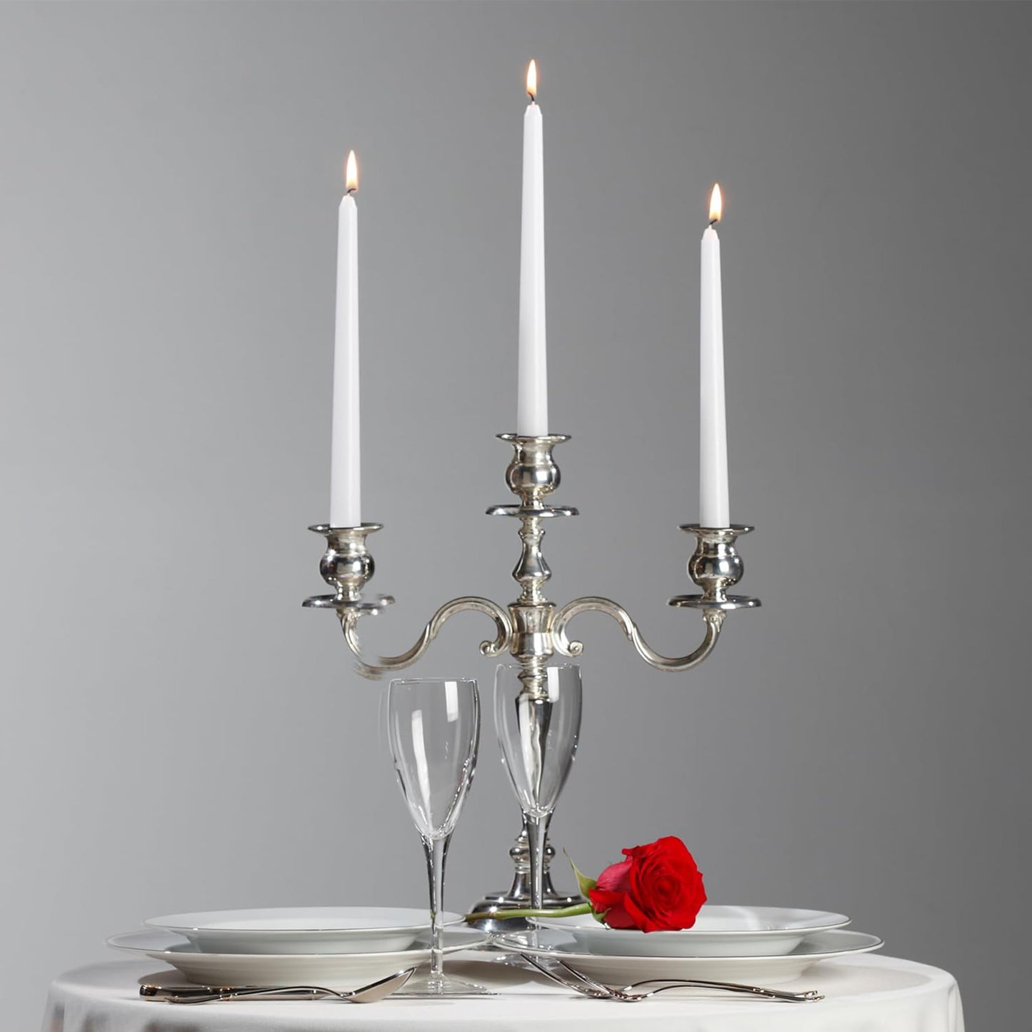 CANDLESEE 4 Pack White Taper Candles丨Taper Candles 10 Inch Dripless丨Unscented & Smokeless Candlesticks Bulk丨7-8 Hours Long Burning Tall Candles丨Ideal for Christmas Weddings Parties Dinner