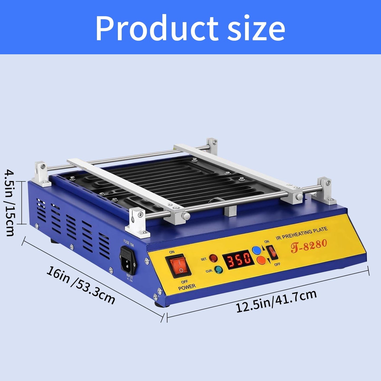 T8280 Soldering Station,1600W IR-Preheating Oven,Infrared Pre-Heating Rework Station PCB SMD BGA Solder Repair Hot Air Rework Station