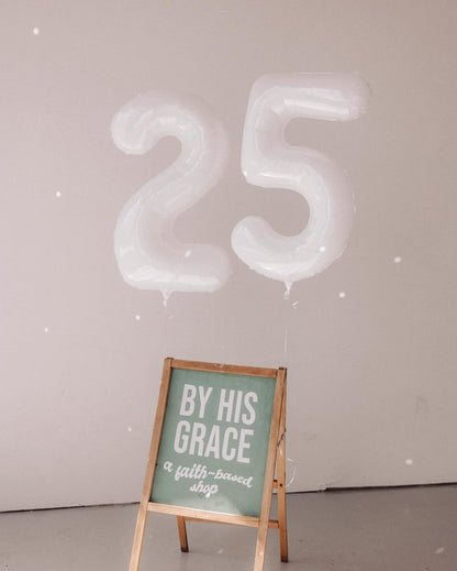 White 6 Balloon, Translucent Number Balloons 40 Inch, 6th Balloons for Birthday Decorations, White Party Supplies 6 Birthday Balloon, Number 6 Balloon