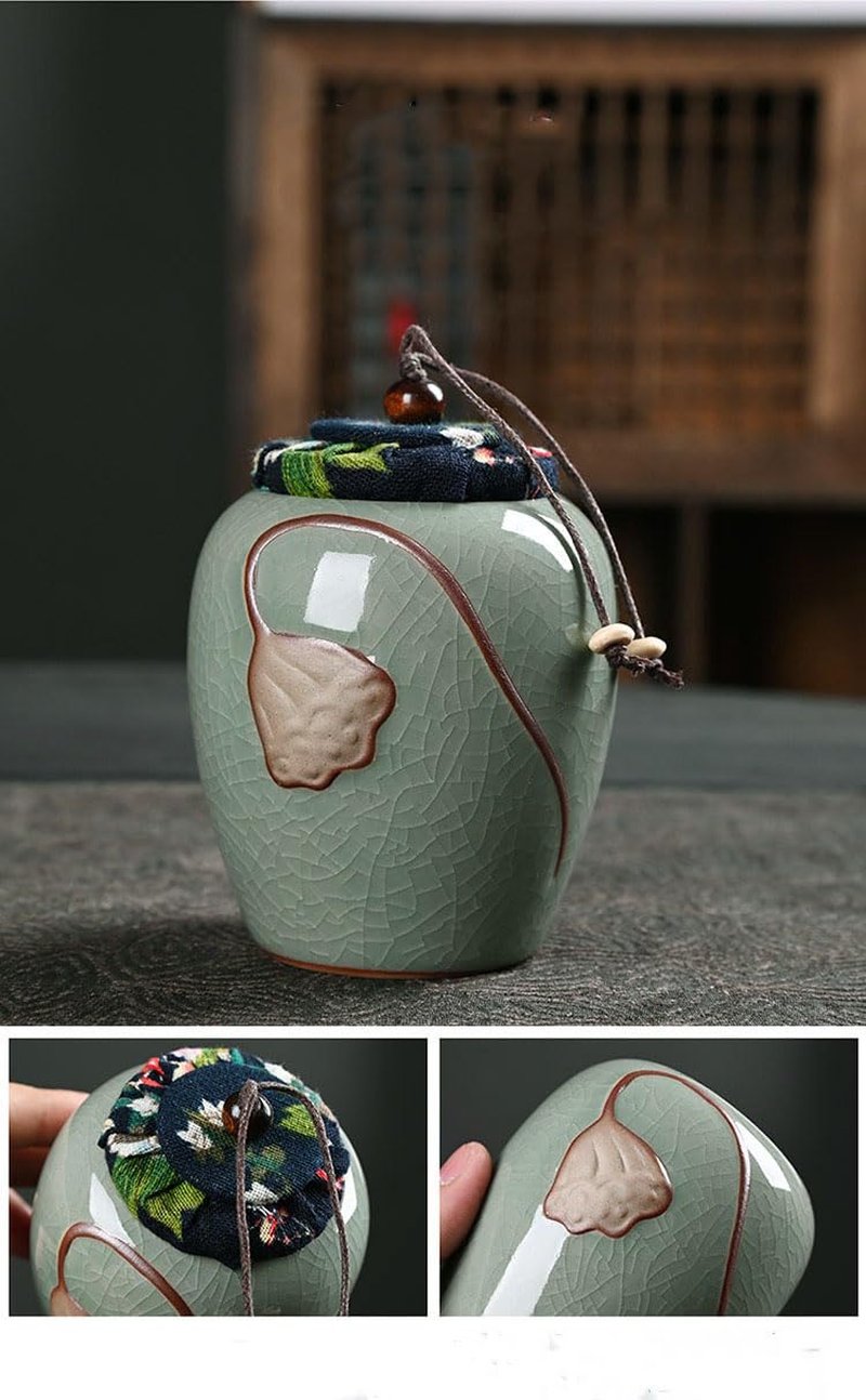 Porcelain Chinese Gongfu Tea Set | Ge Kiln Ceramics Tea maker and Infuser,Portable All in One Gift Bag for Travel,Home,Gifting,Outdoor and Office (哥窑陶瓷功夫茶具11件套装)