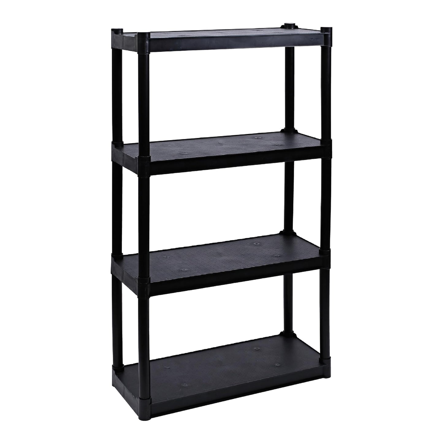 Iceberg Rough 'N Ready 4-Shelf Open Storage Shelving System, 32” W x 54” H, 13”D, Black