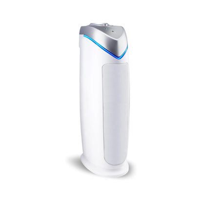 GermGuardian 4-In-1 HEPA Air Purifier for Home, Large Rooms Up To 743 Sq. Ft. with HEPA Air Filter, UV-C Light & Odor Reduction, AC4825E, 22" Tower, Gray