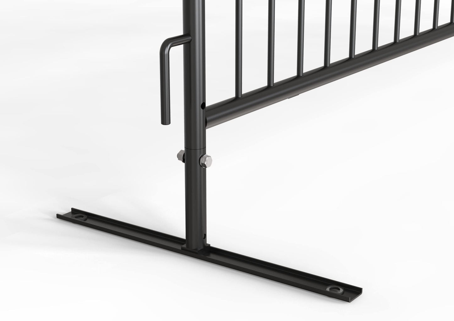 Angry Bull Barricades Barricade in a Box - Heavy Duty Interlocking Steel Barricade, 8.5 Ft. (Hot Dipped Galvanized, Flat Feet)