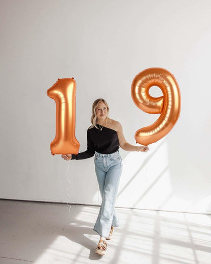 Orange Number 6 Balloon 40 Inch, 6th Birthday Party Decorations for Children, Giant 6 Foil Balloon for Party Supplies