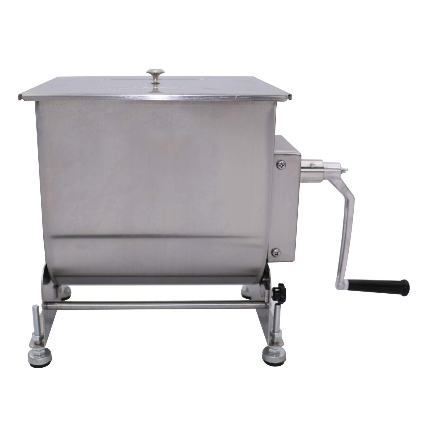 CMI Commercial Tilting Mixer Stainless Steel Manual Meat Mixers with Lid, 35Lb/20L Tilt Tank,(Mixing Maximum 35Lb for Meat),Sausage Mixer Machine Meat Processing Equipment(20L/35Lb-Tilt Tank(Gear))