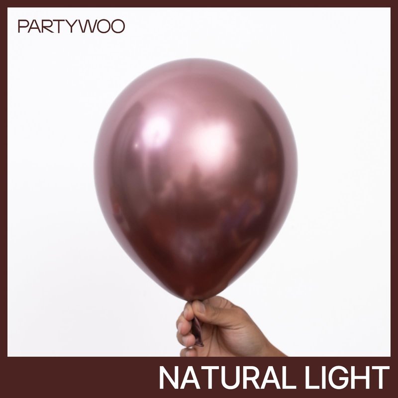 PartyWoo Copper Balloons 50pcs 12 Inch Bronze Metallic Brown Latex Helium Balloons for Graduation Boy Baby Shower Gender Reveal Bride Shower Wedding Anniversary Birthday Party Decorations Brown-G133