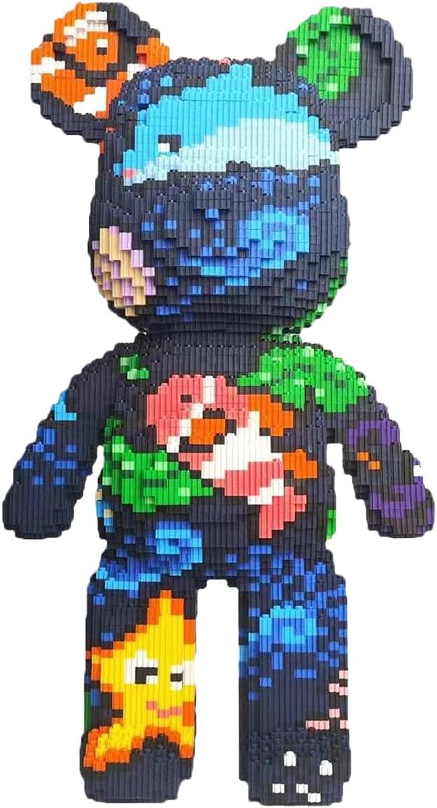 Underwater World Bear Building Blocks (7000 PCS) 3D Micro Animal DIY Bear Building Blocks for Adults &amp Teenager Creative Toys Ideal Gift for Family &amp Friends