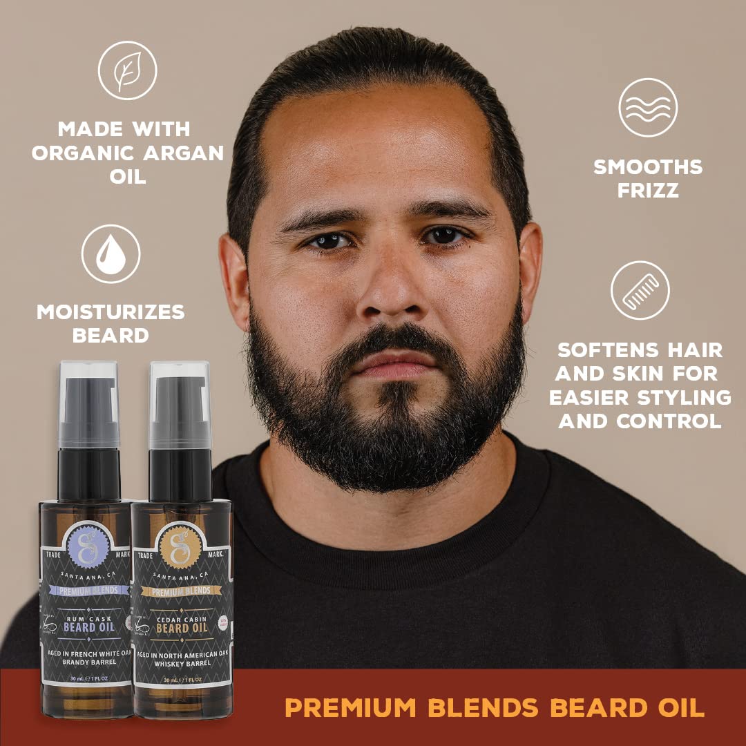 Suavecito Premium Blends Beard Oil - Leave-In Beard Conditioner For Softening Hair, Hydrating Skin, Eliminating Beard Dandruff, Healthy Beard Growth - 1 oz