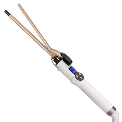 Hoson 1 Inch Curling Iron Professional Ceramic Tourmaline Coating Barrel Hair Curler, LCD Dispaly with 9 Heat Setting(225°F to 450°F for All Hair Types, Glove Include)