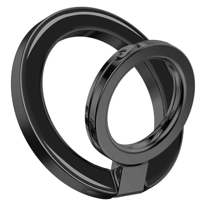 GVIEWIN Magnetic Phone Ring Holder, Compatible with MagSafe Phone Grip with Adjustable Stand, Magnet Phone Ring Kickstand for iPhone 17/16/15/14/13/12 Pro Max Plus Air/Other Phones (Glitter/Silver)