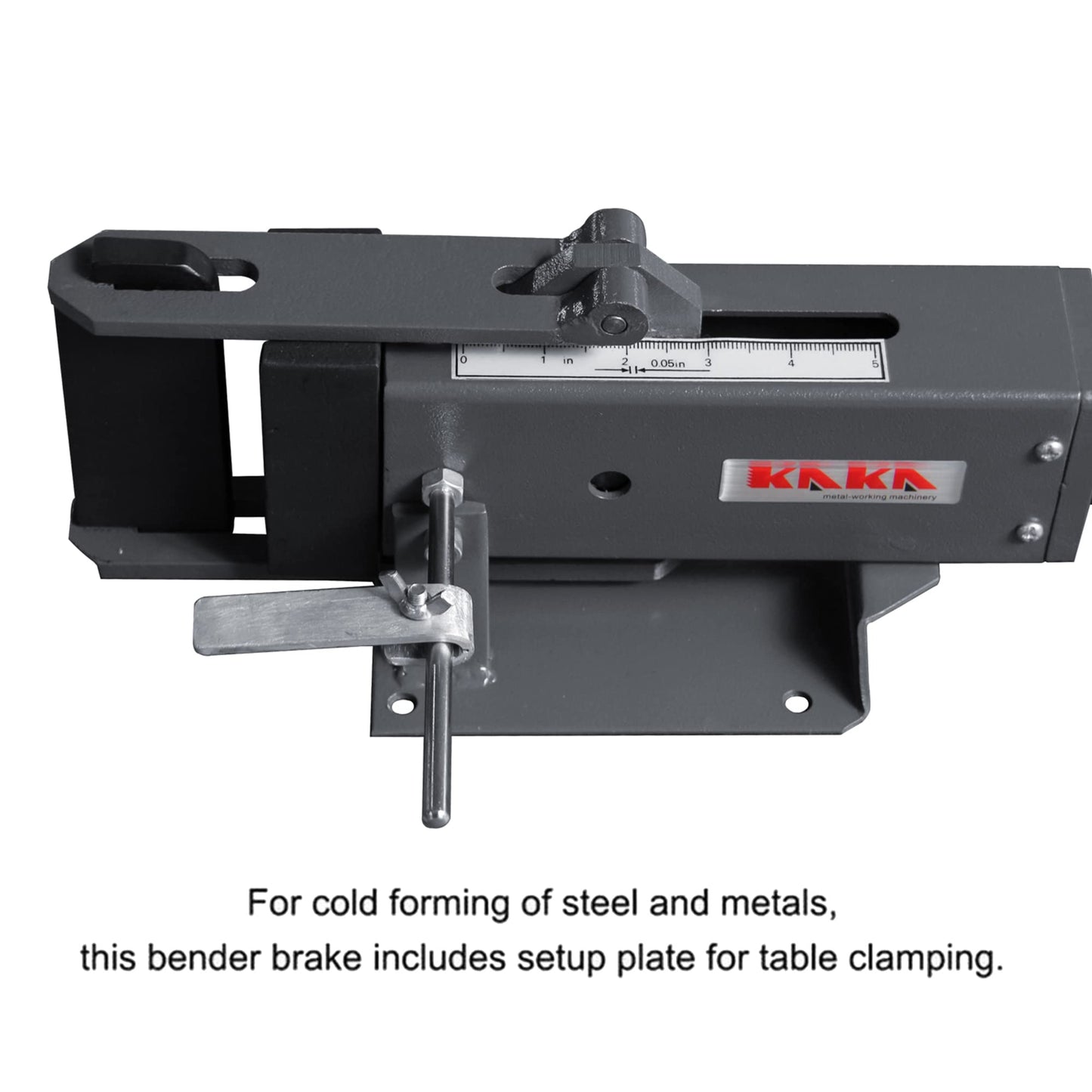 KAKA INDUSTRIAL Manual Steel Bending Brake, 4-Inch Capacity 2.5-Ton Press, 90-Degree Bender FB-4 for 3/16" Steel and 3/8" Aluminum, Bench-Top Mountable