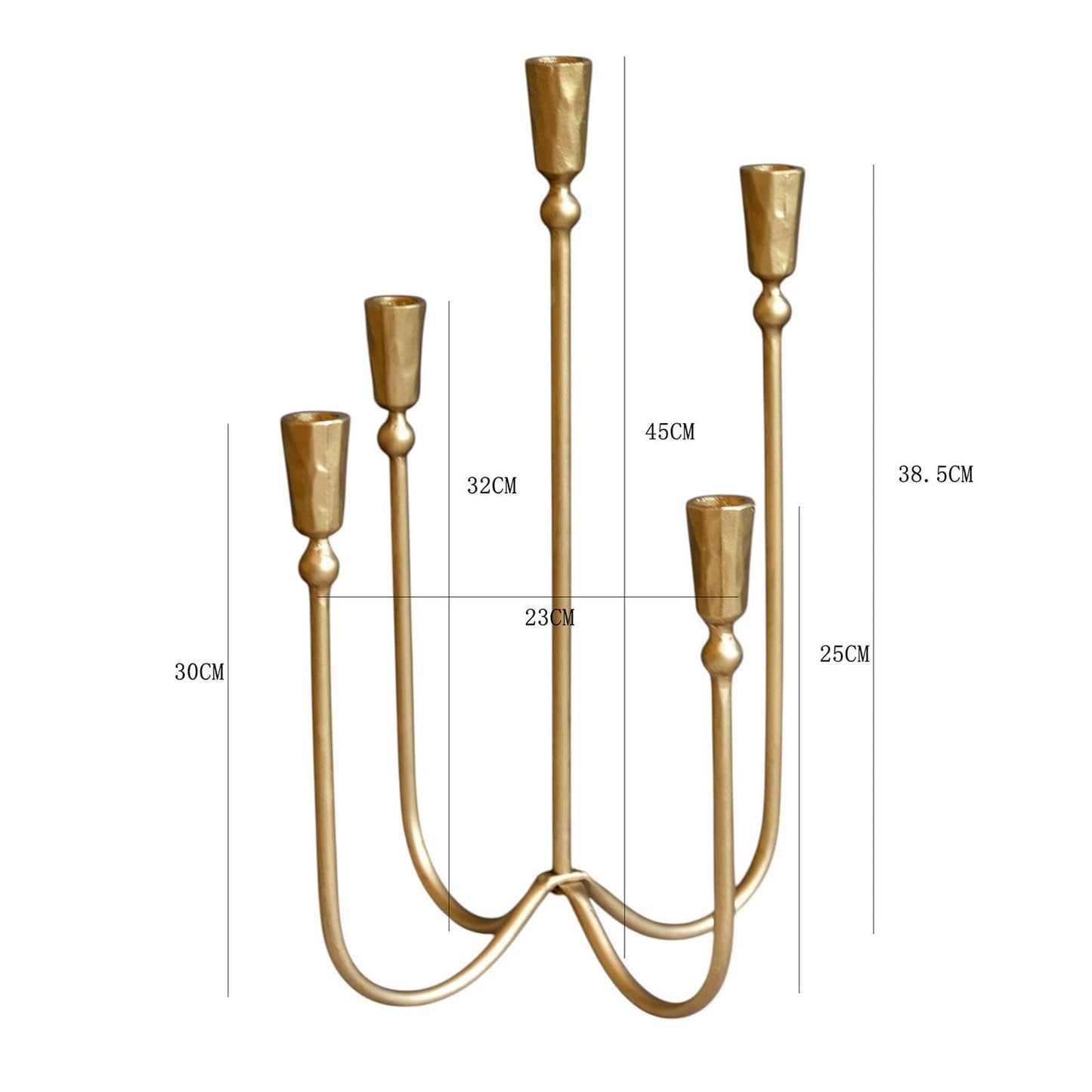 TrnAAs 5 Head Candle Holder Candlestick Home Decor Retro Style Versatile Wedding