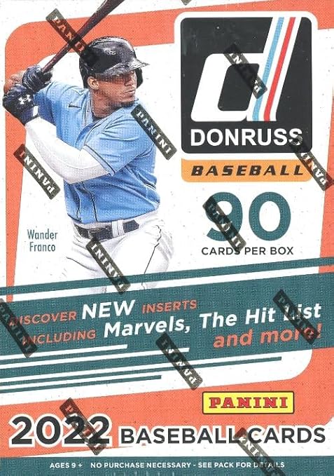 2022 Donruss Baseball MASSIVE EXCLUSIVE Factory Sealed Blaster Box with 90 Cards! Look for Rookies &amp Autos of Wander Franco Plus Exclusive Purple &amp Rapture PARALLELS!