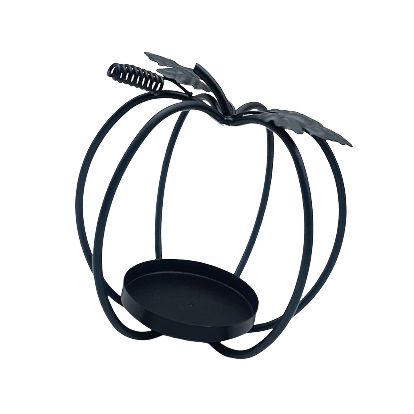 GKOXUQ European Iron Hollow Pumpkin Candle Holder Decorative Metal Tealight Stand for Halloween Table Centerpieces Candlestick