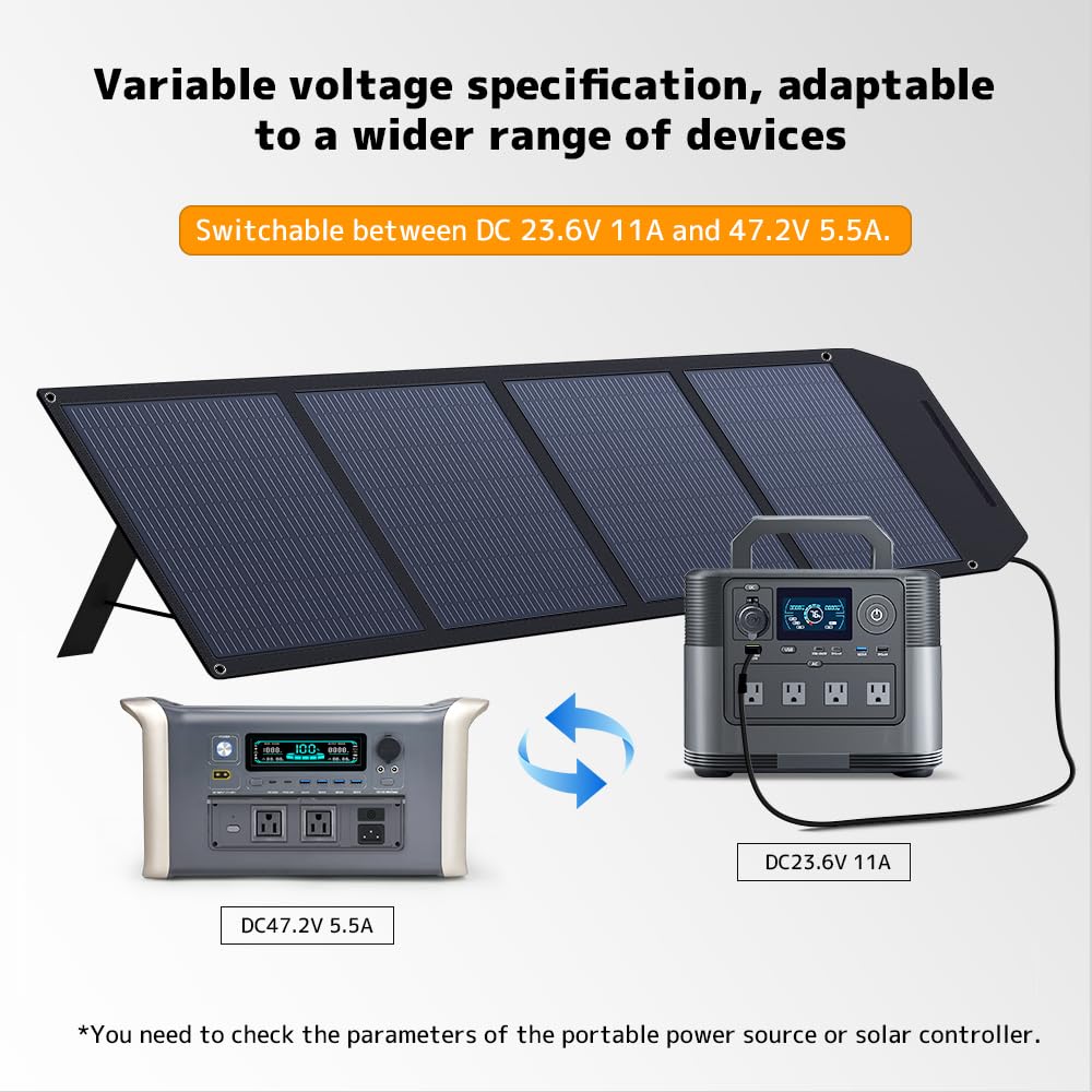 LVYUAN 300W Portable Solar Panel Foldable Solar Panel, Solar Cells 22.6% High Efficiency for Outdoor Adventures Power Station and Camping