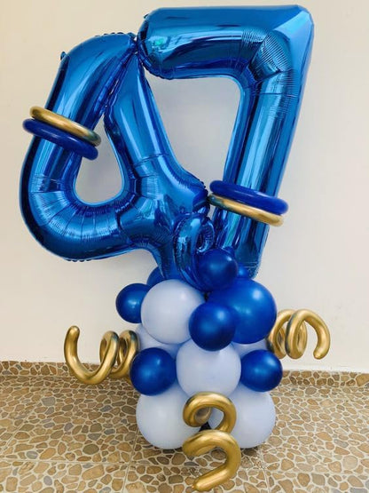 Metallic Blue Number 2 Balloon - 40 Inch 2nd Birthday Decoration for Toddlers | Sparkling Party Decor