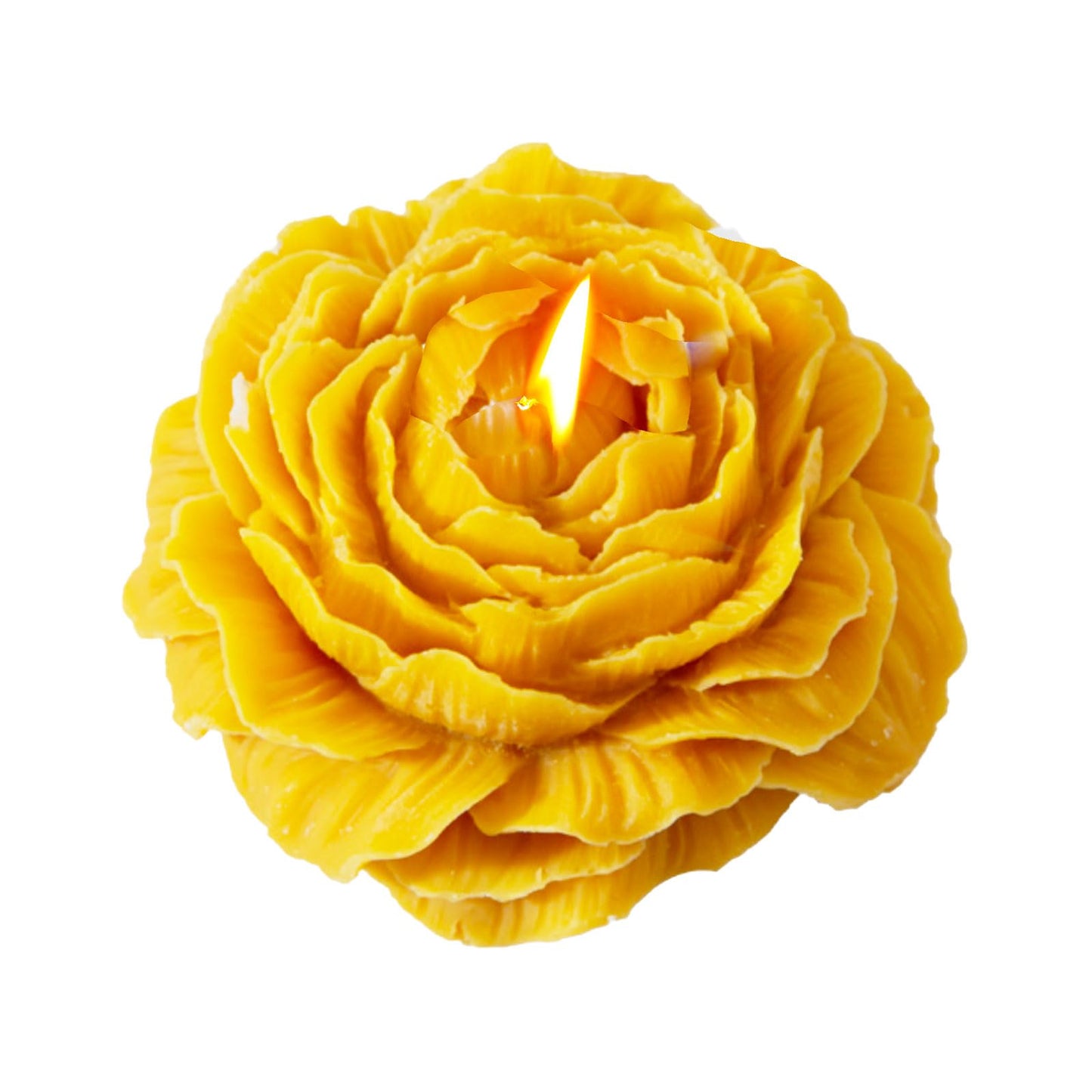 Peony Flower Shape Candles 1 Pack Soy Wax Decorative Candle for Bedroom Home Scented Candle Gift to Friends Family (Orange)