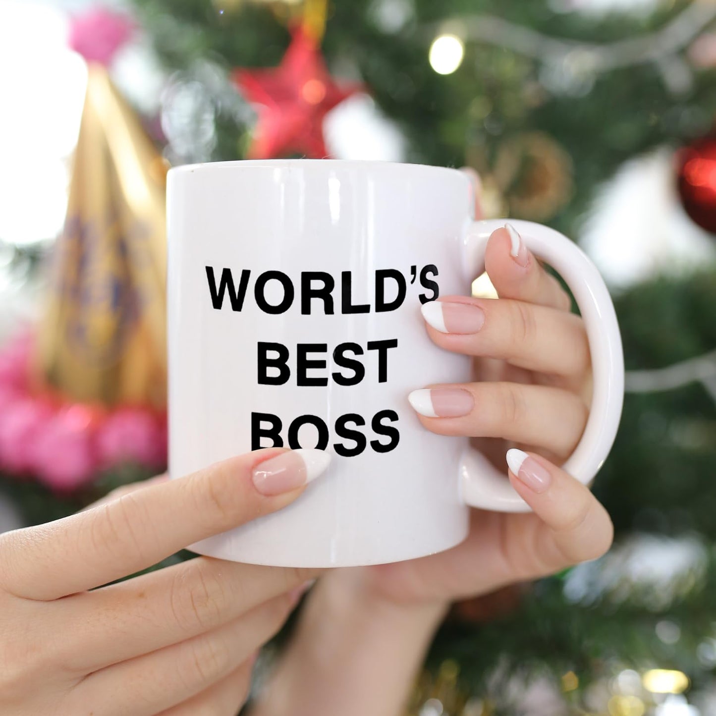 World's Best Boss Mug,Coffee Mug 11 oz Ceramic Mug Funny Unique Idea Cup Gifts for Office Male Female Bosses Coworkers (11oz)