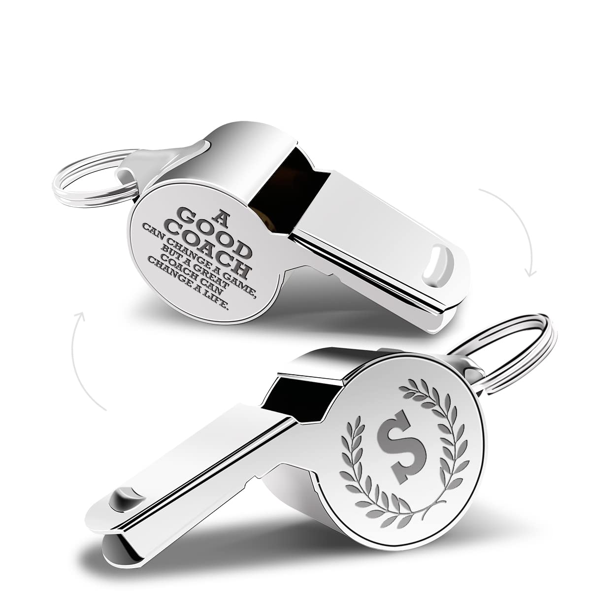 Letters Coach Gifts, Whistle for Coaches, Whistle Emergency, Thank You Coach Gifts, Coaches Whistle with Lanyard Cheer Coach Gift for Men Women Teachers Referees School Sports Coach Outdoor, Letter S