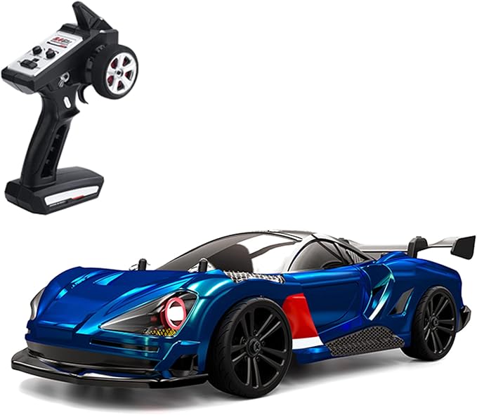 GoolRC RC Drift Car 1:16 Scale 4WD 35KM/H High Speed Remote Control Cars Full Proportional RTR 2.4GHz RC Racing Car with LED Lights Drifting Tire Racing Sport Toy Car for Teens and Adults