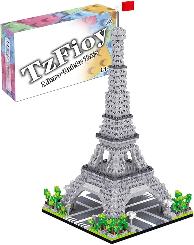 Eiffel Tower Paris Micro Brick Building Set (3585 Pieces) – Landmark Model Educational Toy Gift for Kids and Adults